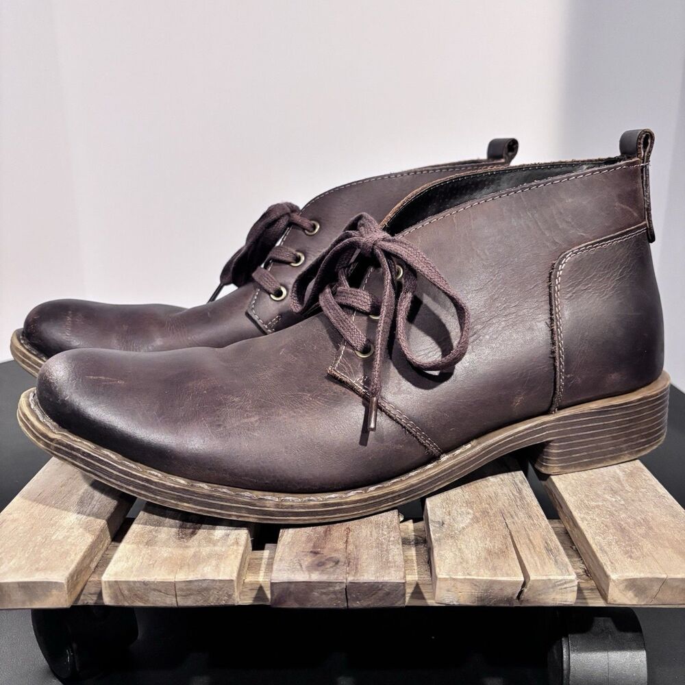 GBX Chukka Boots Men’s Size 12M Dark Brown Leather Casual Dressy Lace-up Chukk